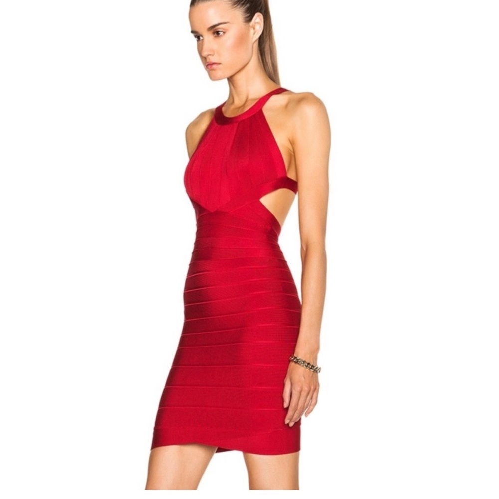 Herve Leger Red Mini Dress